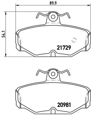 P24021 BREMBO Комплект тормозных колодок, дисковый тормоз