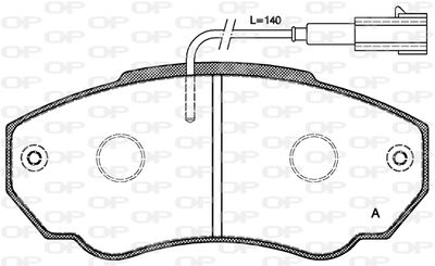 BPA096001 OPEN PARTS Комплект тормозных колодок, дисковый тормоз