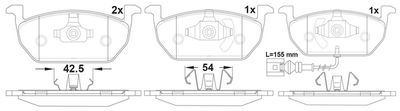 FP1968E FIT Комплект тормозных колодок, дисковый тормоз