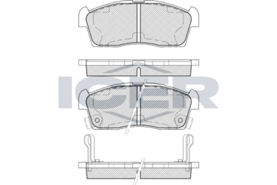 181833203 ICER Комплект тормозных колодок, дисковый тормоз