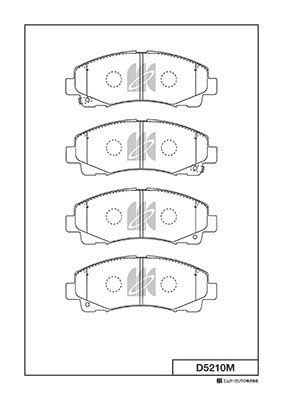 D5210M MK Kashiyama Комплект тормозных колодок, дисковый тормоз