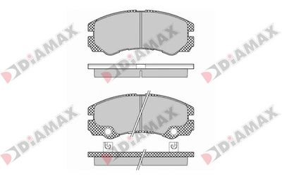 N09418 DIAMAX Комплект тормозных колодок, дисковый тормоз