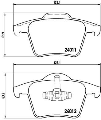 P86019 BREMBO Комплект тормозных колодок, дисковый тормоз