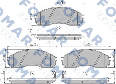 FO685981 FOMAR Friction Комплект тормозных колодок, дисковый тормоз