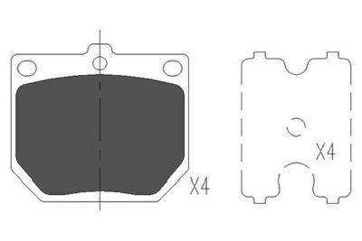 KBP6569 KAVO PARTS Комплект тормозных колодок, дисковый тормоз