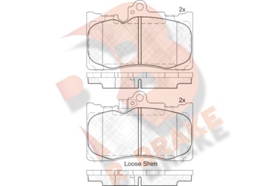 RB2059 R BRAKE Комплект тормозных колодок, дисковый тормоз