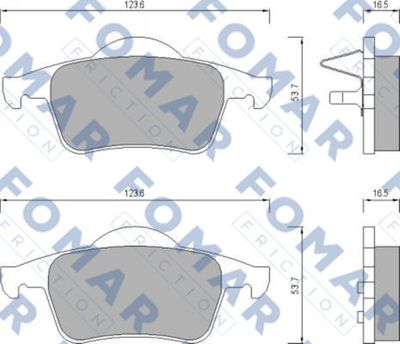 FO669081 FOMAR Friction Комплект тормозных колодок, дисковый тормоз