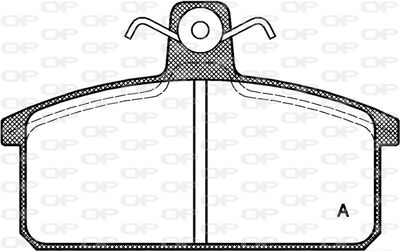 BPA012800 OPEN PARTS Комплект тормозных колодок, дисковый тормоз