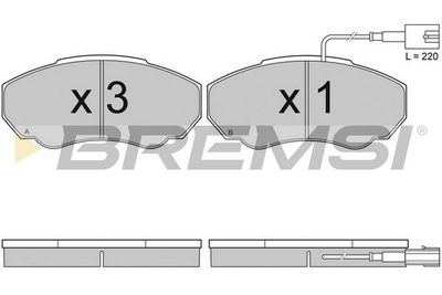 BP2997TR BREMSI Комплект тормозных колодок, дисковый тормоз