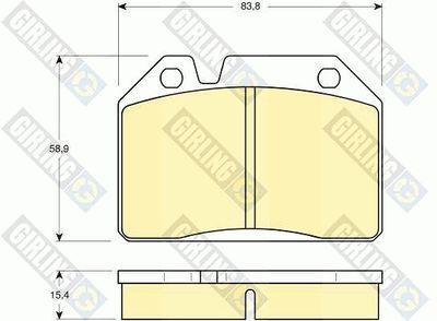 6101193 GIRLING Комплект тормозных колодок, дисковый тормоз