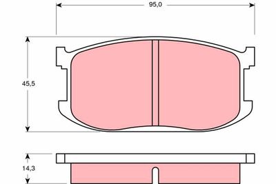 GDB252 TRW Комплект тормозных колодок, дисковый тормоз