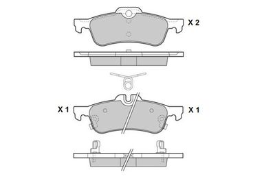 121320 E.T.F. Комплект тормозных колодок, дисковый тормоз