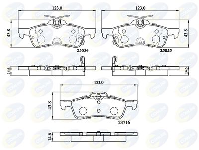 CBP32204 COMLINE Комплект тормозных колодок, дисковый тормоз