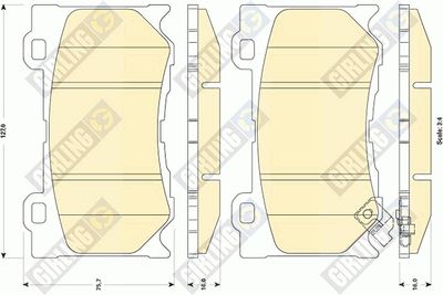 6135059 GIRLING Комплект тормозных колодок, дисковый тормоз