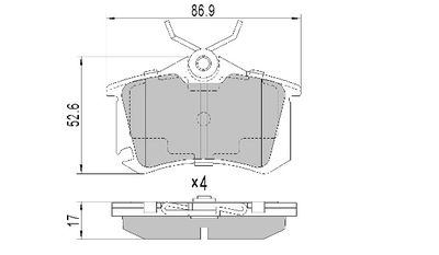 FBP0574 FREMAX Комплект тормозных колодок, дисковый тормоз