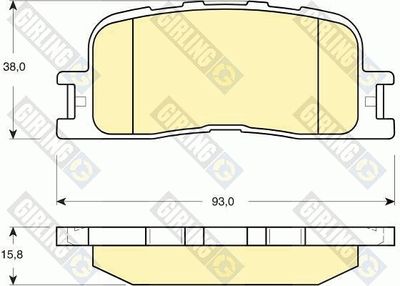 6133749 GIRLING Комплект тормозных колодок, дисковый тормоз