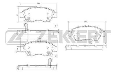 BS1109 ZEKKERT Комплект тормозных колодок, дисковый тормоз