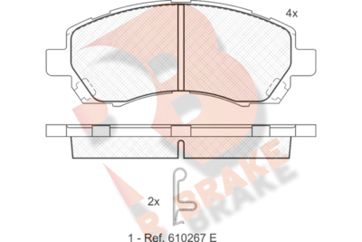 RB1318 R BRAKE Комплект тормозных колодок, дисковый тормоз