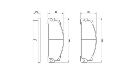 0986466471 BOSCH Комплект тормозных колодок, дисковый тормоз