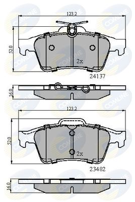 CBP01599 COMLINE Комплект тормозных колодок, дисковый тормоз