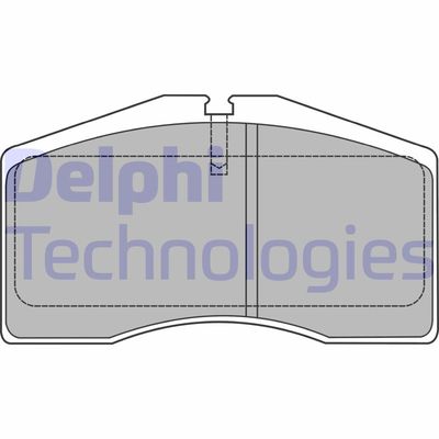 LP1428 DELPHI Комплект тормозных колодок, дисковый тормоз