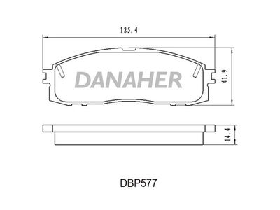 DBP577 DANAHER Комплект тормозных колодок, дисковый тормоз