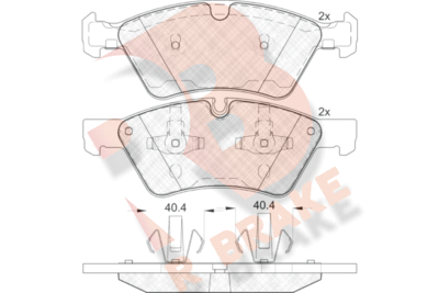 RB1771 R BRAKE Комплект тормозных колодок, дисковый тормоз