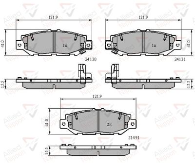 ADB3835 COMLINE Комплект тормозных колодок, дисковый тормоз