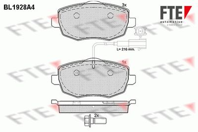 BL1928A4 FTE Комплект тормозных колодок, дисковый тормоз