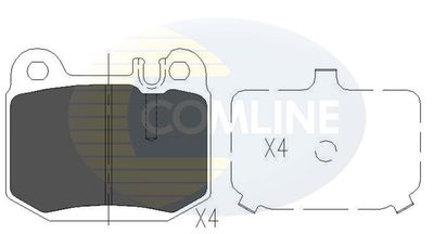 CBP06025 COMLINE Комплект тормозных колодок, дисковый тормоз