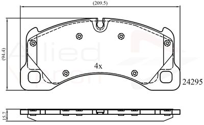 ADB06039 COMLINE Комплект тормозных колодок, дисковый тормоз