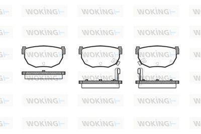 P051322 WOKING Комплект тормозных колодок, дисковый тормоз