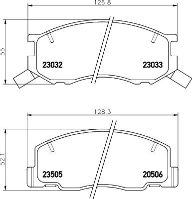 8DB355027411 HELLA PAGID Комплект тормозных колодок, дисковый тормоз