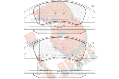 RB1708 R BRAKE Комплект тормозных колодок, дисковый тормоз