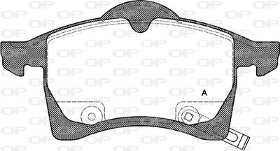 BPA068302 OPEN PARTS Комплект тормозных колодок, дисковый тормоз