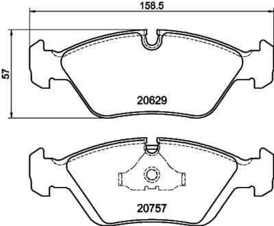 PCP1463 DON Комплект тормозных колодок, дисковый тормоз