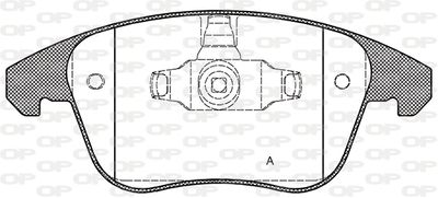 BPA124950 OPEN PARTS Комплект тормозных колодок, дисковый тормоз