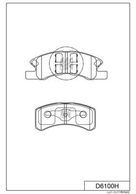 D6100H MK Kashiyama Комплект тормозных колодок, дисковый тормоз