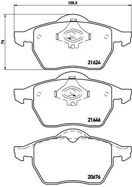 P85036 BREMBO Комплект тормозных колодок, дисковый тормоз