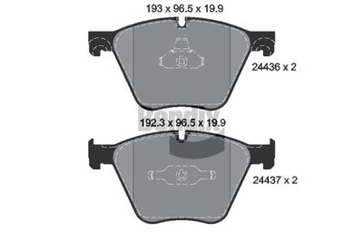 BPD2149 BENDIX Braking Комплект тормозных колодок, дисковый тормоз