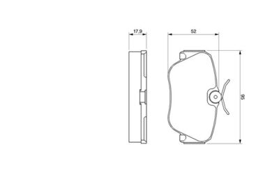 0986490550 BOSCH Комплект тормозных колодок, дисковый тормоз