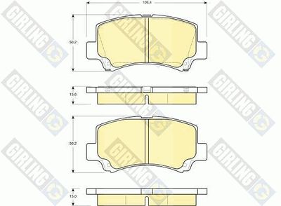 6132219 GIRLING Комплект тормозных колодок, дисковый тормоз