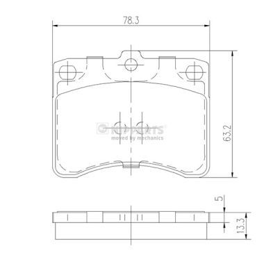 J3606005 NIPPARTS Комплект тормозных колодок, дисковый тормоз