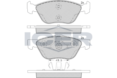 181125203 ICER Комплект тормозных колодок, дисковый тормоз