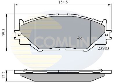 CBP01632 COMLINE Комплект тормозных колодок, дисковый тормоз