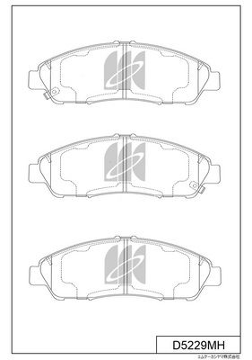 D5229MH MK Kashiyama Комплект тормозных колодок, дисковый тормоз