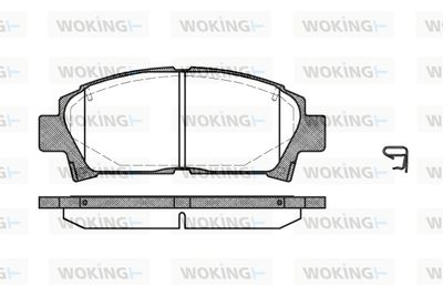 P527302 WOKING Комплект тормозных колодок, дисковый тормоз