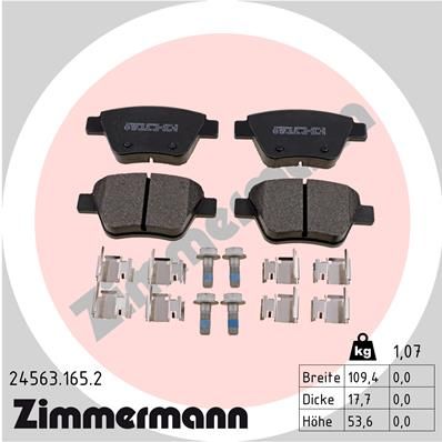 245631652 ZIMMERMANN Комплект тормозных колодок, дисковый тормоз