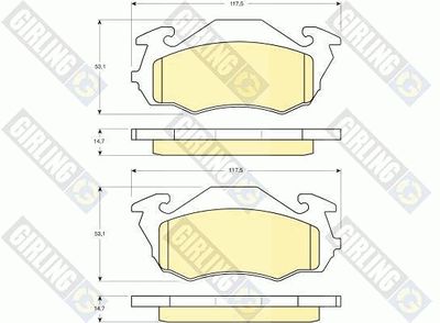 6131363 GIRLING Комплект тормозных колодок, дисковый тормоз