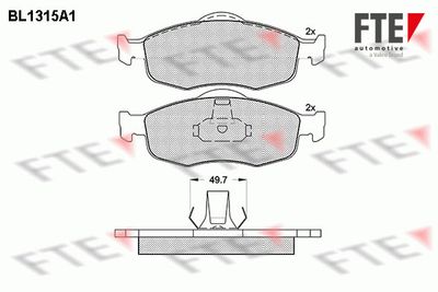 BL1315A1 FTE Комплект тормозных колодок, дисковый тормоз